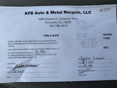 KFB AUTO & METAL RECYCLE LLC JunkYard in Concord (NC) - photo 3