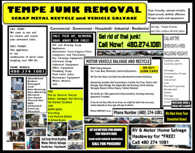 TEMPE JUNK RECYCLING AND REMOVAL SERVICES JunkYard in Chandler (AZ) - photo 1