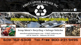 First Capitol Salvage Inc JunkYard in Leslie (WI) - photo 1