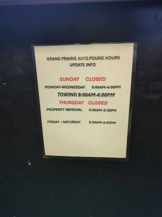 Grand Prairie Auto Impound Lot