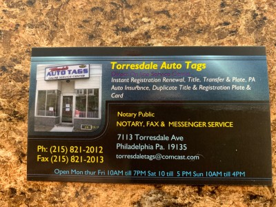 Torresdale Auto Tags - photo 2