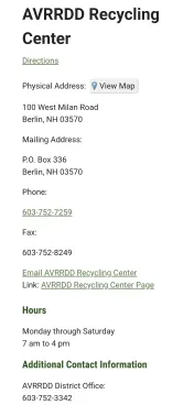 AVRRDD Recycling Center