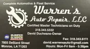Warren's Auto Repair, L.L.C.