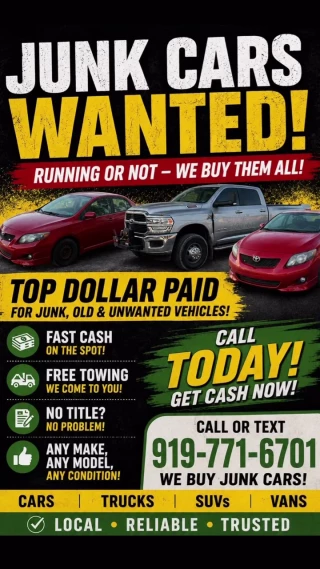 Nick's Towing & roadside (( we buy cars running or not ))